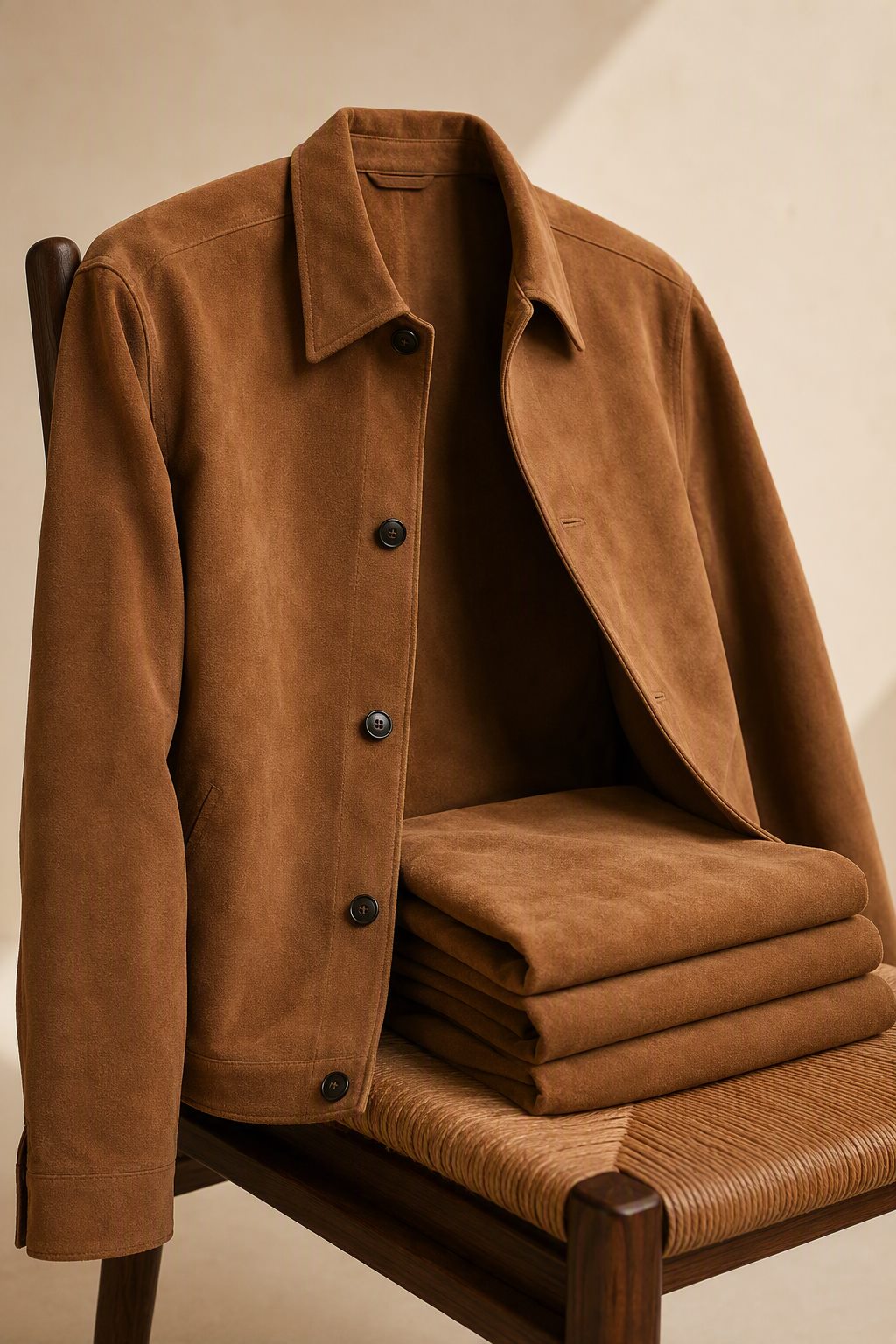 Warp-knit suede apparel application