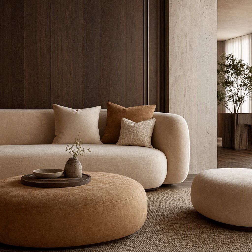 Warp-knit suede home furnishings application